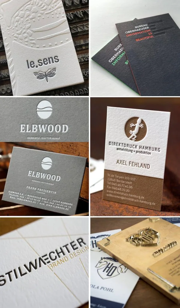 Wie sieht der „Look“ der Visitenkarten im Letterpress aus?